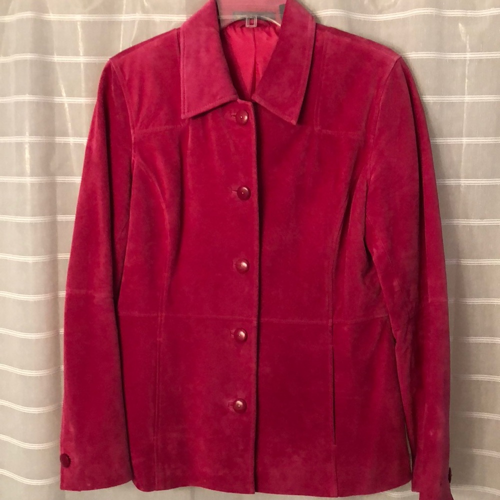 Pink suede jacket